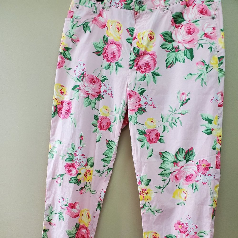 Ralph Lauren Hyannis Port Pink Floral Rose Jeans